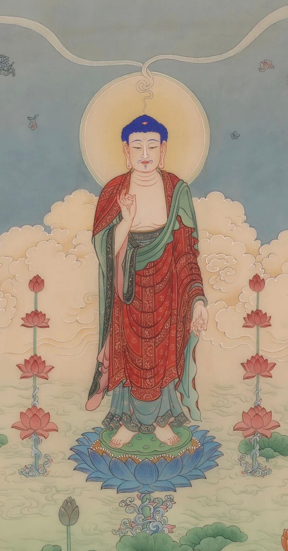 临命终时阿弥陀佛与诸圣众现在其前